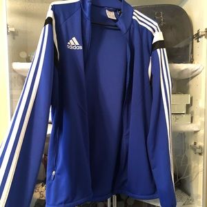 Adidas Blue and White zip up jacket